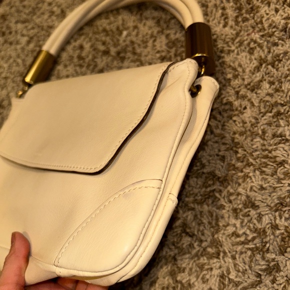 Vintage Gucci Cream Leather Top Handle Shoulder Bag | 90s–Early 2000s - Picture 5 of 16